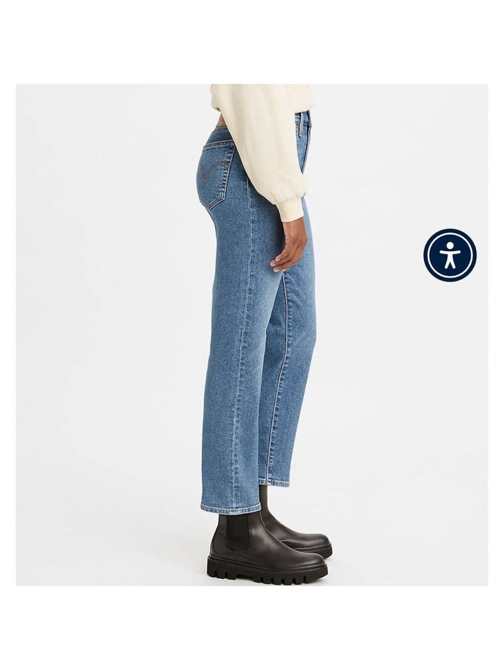 Levi's Womens Wedgie Straight Fit Jeans Love in the Mist wash Size 31 x 28